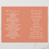Ocean Zee Turtle, Soft Coral Wedding Programme (Achterkant)