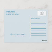 Ocean Zee Turtle, Zee Blue Beach Save the Date Briefkaart (Achterkant)