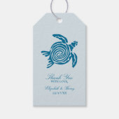 Ocean Zee Turtle, Zee Blue Beach Wedding Cadeaulabel (Voorkant)