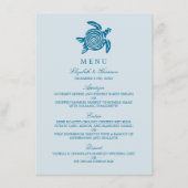 Ocean Zee Turtle, Zee Blue Beach Wedding Menu (Voorkant)