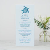 Ocean Zee Turtle, Zee Blue Beach Wedding Menu (Staand voorkant)