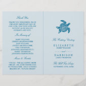 Ocean Zee Turtle, Zee Blue Beach Wedding Programme (Voorkant)