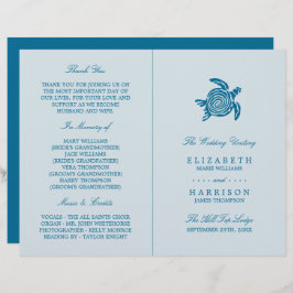 Ocean Zee Turtle, Zee Blue Beach Wedding Programme