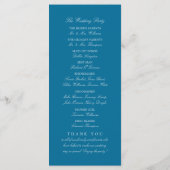 Ocean Zee Turtle, Zee Blue Beach Wedding Programme Programmakaart (Achterkant)