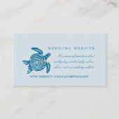 Ocean Zee Turtle, Zee Blue Beach Wedding Website Informatiekaartje (Voorkant)