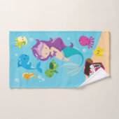 Ocean Zee Vrienden Schattige Cartoon Zeemeermin &  Bad Handdoek (Handdoek)