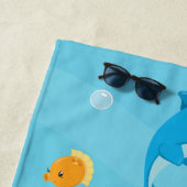 Ocean Zee Vrienden Schattige Cartoon Zeemeermin &  Strandlaken (In situ)