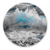 Ocean Zee Wave Ceramic Cabinet Knop (Voorkant)