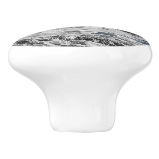 Ocean Zee Wave Ceramic Cabinet Knop (Zijkant)