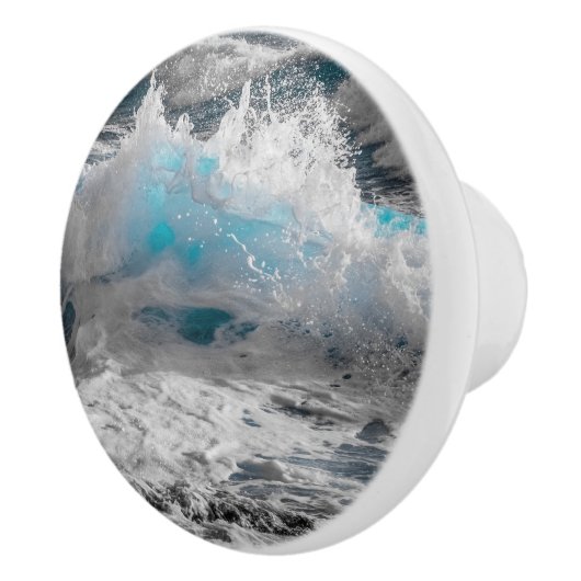 Ocean Zee Wave Ceramic Cabinet Knop (Rechts)