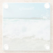 Ocean Zee Wave Home Decor Glazen Onderzetter (Achterkant)