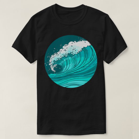 Ocean Zee Wave Surf T-shirt (Design voorkant)