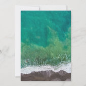 Ocean Zee Waves Beach Sand Nautical Wedding Kaart (Achterkant)