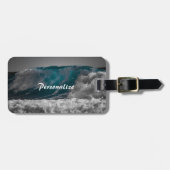 Ocean Zee Waves Personaliseer reizen Bagagelabel (Voorkant horizontaal)