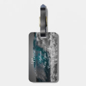 Ocean Zee Waves Personaliseer reizen Bagagelabel (Achterkant verticaal)