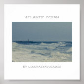 Ocean Zee Waves Stormy Weather Pier Poster (Voorkant)