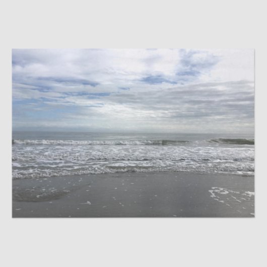 Ocean Zee Waves Water Beach Natuur Landscape Photo Tissuepapier (Voorkant)