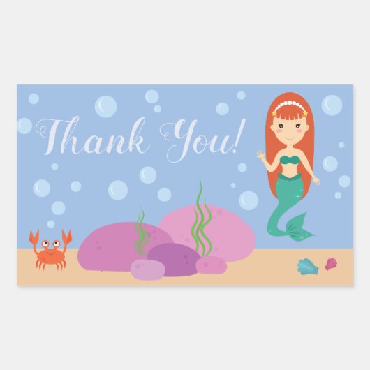 Ocean zeemeermin gezegde dank u onderwater sticker (Voorkant)