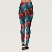 Ocean Zeemeermin staart schalen Vis Kostuum Party Leggings (Achterkant)