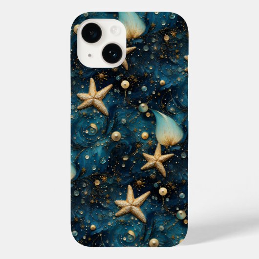 Ocean Zeesterpatroon iPhone 14 Hoesje (Achterkant)