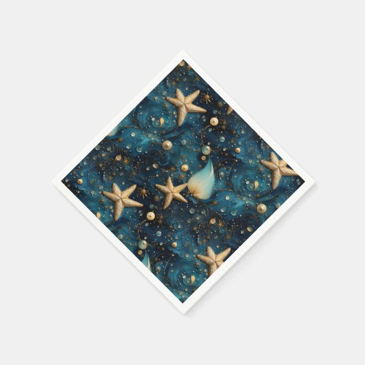 Ocean Zeesterren Patroon Papieren servetten (Hoek)