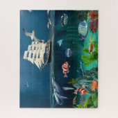 Ocean zeilboot Zee dieren vis puzzel cadeau jongen (Verticaal)