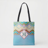Ocean Zig Zags Tote Bag (Voorkant)