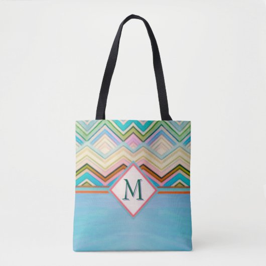 Ocean Zig Zags Tote Bag (Voorkant)