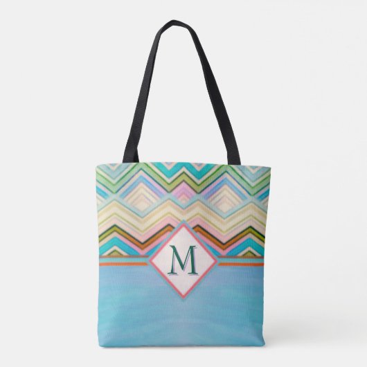 Ocean Zig Zags Tote Bag (Achterkant)