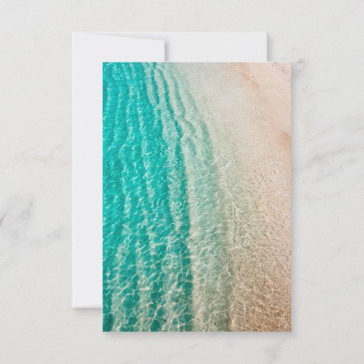 Ocean Zomer Strand Bestemming Huwelijk QR Code RSVP Kaartje (Achterkant)