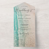 Ocean Zomer Tropische Bestemming Strand Bruiloft All In One Uitnodiging (Binnen)