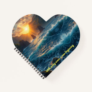 Ocean Zonsondergang Berg Citaat Inspirerende Journ Notitieboek