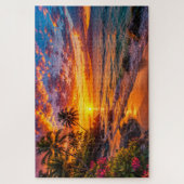 Ocean Zonsondergang Escape Puzzel (Verticaal)