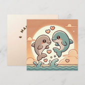 Ocean Zonsondergang Liefdeskaart Feestdagenkaart (Voorkant / Achterkant)