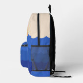 Ocean zonsondergang minimalistische scène bedrukte rugzak (Rechts)