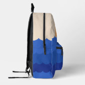 Ocean zonsondergang minimalistische scène bedrukte rugzak (Links)