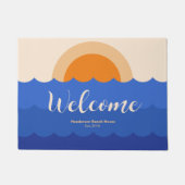 Ocean zonsondergang minimalistische scène deurmat (Voorkant)