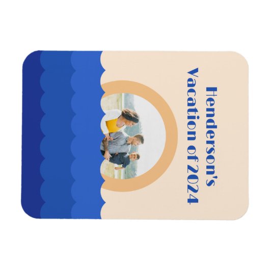 Ocean zonsondergang minimalistische scène magneet (Horizontaal)