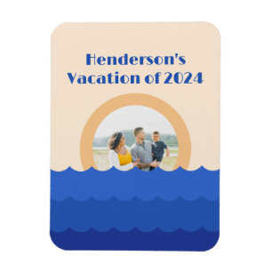 Ocean zonsondergang minimalistische scène magneet