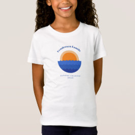 Ocean zonsondergang minimalistische scène t-shirt