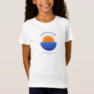 Ocean zonsondergang minimalistische scène t-shirt