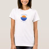 Ocean zonsondergang minimalistische scène t-shirt (Voorkant)