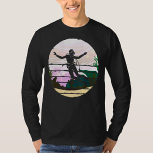 Ocean Zwemmen Retro Scuba Duiker Onderwater Duiken T-shirt