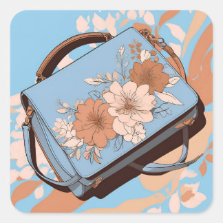 Oceana Floral Ai-kunst  Vierkante Sticker