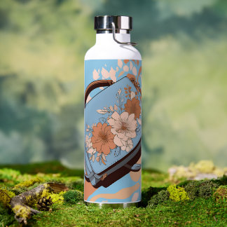 Oceana Floral Ai-kunst  Waterfles