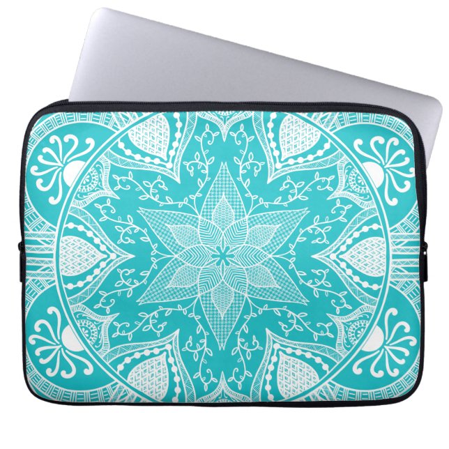 Oceana Mandala Laptop Sleeve (Voorkant)