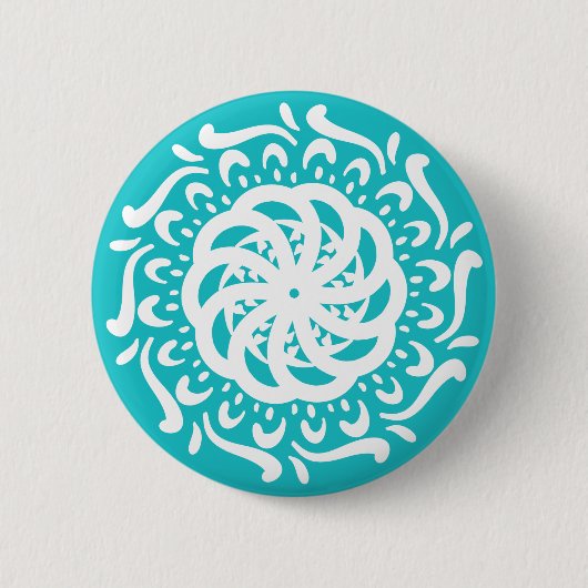 Oceana Mandala Ronde Button 5,7 Cm (Voorkant)
