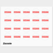 Oceana Stamp Ronde Sticker (Vel)