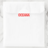 Oceana Stamp Ronde Sticker (Tas)