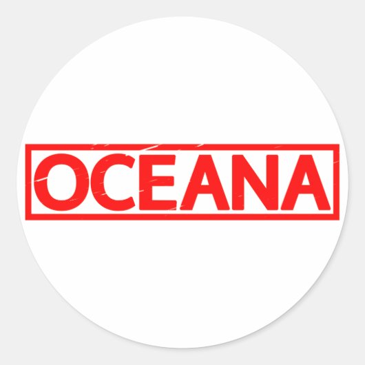 Oceana Stamp Ronde Sticker (Voorkant)